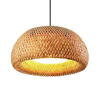 CSSYKV Bamboo Dome Chandelier Creative Handmade Wicker Lampshade Antique Lantern Pendant Lighting Dining Room Lighting Fixtures Hanging Lamp E27 For Living Room Bar Club
