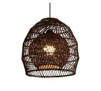 CSSYKV Bamboo Woven Rattan-Style Ceiling Light, Chandelier Handmade Nordic Wicker Lamp with Adjustable Cord Basket Ceiling Pendant Light with Fixtures for Farmhouse Living Dining Room Coffee