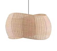 CSSYKV Boho Rattan Chandeliers Geometry Hanging Lights Kitchen Island Fixture Weaving Natural Rattan Lantern Tropical Southeast Asia Style Pendant Lights for Bedroom Living Dining Room Restaurants