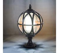 CSSYKV Creative Globe Pillar Light LED Outdoor Waterproof Column Lamp E27 Electricity Villa Courtyard Garden Pillar Lantern Park Wall Lighting Round Column Light