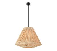 CSSYKV Farmhouse Hanging Chandelier Handmade Rattan Pendant Lamp Shade Ceiling Lighting Weave Wicker 1-Pack 11.8" Dome Coastal Rustic Island Dining Hanging Light Natural Boho Lighting Fixture