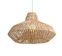 CSSYKV Modern Rattan Basket Ceiling Pendant Light Retro Light Fixtures Hanging Light Ceiling Lighting Fixture Handmade Nordic Wicker Lamp Chandelier for Teahouse Bar Dining Room Club