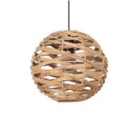 CSSYKV Modern Rattan Round Pendant Lamp DIY Handmade Lamp Shade Iron LED Pendant Farmhouse Coastal Chandelier American Country Hanging Light Ceiling Lighting Fixture Retro Light Fixtures