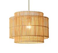 CSSYKV Modern Rustic Wicker Pendant Light Fixtures, Coastal Retro Lamp Shade Chandeliers Handmade Nordic Rattan Lamp E27 Height Adjustable for Workplace Restaurants Dining Living
