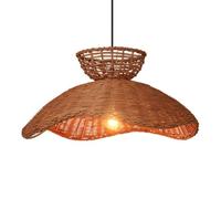 CSSYKV Natural Retro Pendant Light Boho Rattan Ceiling Pendant Light with Metal Wicker Woven Mid Century Chandelier Modern Farmhouse Chandeliers for Dining Room Kitchen Island Bedroom Decor