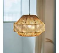 CSSYKV Nordic Hemp Rope Pendant Light Fixtures Hand-Woven Rattan Lamp Shade Rustic Island Dining Ceiling Light Chandelier Boho Lighting Fixture for Kitchen Island, Dining, and Living Rooms