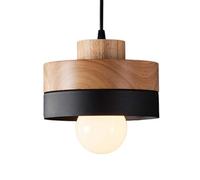 CSSYKV Single Headlight Pendant Lamp Macaron Wood Art Semi Flush Mount Ceiling Light Fixture Decoration Chandeliers For Dining Room, Table, Ceiling Hanging Light Fixtures Unique Rustic E26 E27 Base