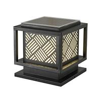 CSSYKV Solar Pillar Lights Outdoor square Waterproof Gate Pillar Light Fixture Retro Villa Doorway Post Lights Outdoor Decorations For Patio Column Lights Villa Garden Fence Column Post Lights