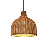 CSSYKV Southeast Asian Rattan Chandelier Retro Living Room Dining Room Pendant Light Restaurant Hotel Project Hanging Lamp E27 Lamp Holder Single Head Creative Rattan Lamp