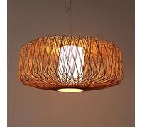 CSSYKV Southeast Asian Style Woven Pendant Lights Kitchen Island Adjustable Rattan Chandelier Bamboo Light Fixtures, Farmhouse Hanging Light Ceiling Lighting Fixture For Bedroom Kitchen Dining