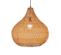 CSSYKV Wabi-sabi Style Chandelier, Southeast Asian Retro Hemp Rope Lamp Shade 1-Light Handmade Hanging Lamp 19.7 Inch Restaurants Dome Ceiling Light for Kitchen Dining Room Tea Room Ceiling Decor