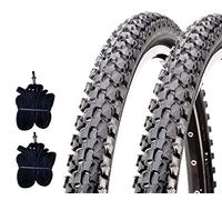 CST 2 Chambers + 2 Black Tyres for Mountain Bike C-1027 20 x 1.90 (50-406) MTB Mountain Bike Bicycle Child