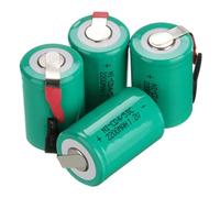 CSTAL 1.2V 2200Mah High Performance Rechargeable 4/5SC Ni-Cd Battery, for Portable Devices Power Tools, with Soldering Nickel Tabs, 4 Pack