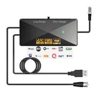 CSUXYD TV Antenna Amplifier,Powerful Antenna Booster for All Antenna，Black