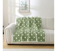 CSWCS Crochet Granny Daisy Blankt, 100% Handmade Boho Throw, 60% Cotton, 40% Acrylic Knitted Blankets, Decorative, Travel Cushion, Sofa Comforter, Vintage Flower Blanket (59'' x 47''(150 x120cm))