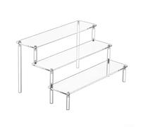 CSXMONEY Acrylic Display Risers, 3 Tier Perfume Organizer Stand, Clear Display Stand Retail Riser (Single layer 30cm)