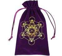 CSXMONEY Tarot Cards Storage Bag, Cards Storage Bag, Velvet & Drawstring Pouch, for Tarot Rune Crystal Dice, Travel Gift Bag, Purple