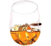 CSXMONEY Whiskey Glasses, with Bullet Shot in The Glass Tasting Tumblers, for Drinking Scotch Bourbon Whiskey Brandy (Cylindrical Type)
