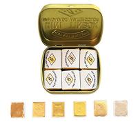 CSY Art Gallery Metallic Watercolour Paint Set - Set of 6 Shimmery Gold Solid Water Colours - Artist Quality - Perfect for Adults, Students, Hobbyists(Earth Golden)