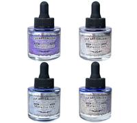 CSY art gallery Pearlescent Liquid Acrylic Ink Set Bottle -Shimmering Purple Permanent Calligraphy Inks-High Gloss,Metallic Paint for Crafts, Resin Art, DIY, Furniture, Wood (Lavender Manor Set)