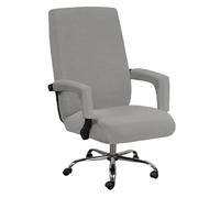 CSYBYW Office Chair Cover Jacquard Armrest Swivel Chair Slipcovers Removable Stretch Universal Computer Chair Cover(Light gray,Large)