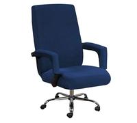CSYBYW Office Chair Cover Jacquard Armrest Swivel Chair Slipcovers Removable Stretch Universal Computer Chair Cover(Navyblue,X-Large)