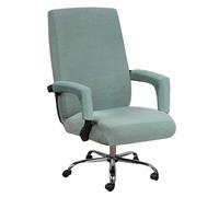 CSYBYW Office Chair Cover Jacquard Armrest Swivel Chair Slipcovers Removable Stretch Universal Computer Chair Cover(Green,Medium)