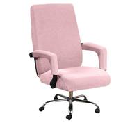 CSYBYW Office Chair Cover Jacquard Armrest Swivel Chair Slipcovers Removable Stretch Universal Computer Chair Cover(Pink,X-Large)