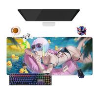 CSYJYMCFX Anime Cyberpunk Edgerunners Lucy Mouse Pad | Giant Washable Mouse Mat XL | Non-Slip Grip + Reinforced Edges (7, 35.4 x 15.7 x 0.12 inches)