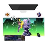 CSYJYMCFX Anime Cyberpunk Edgerunners Lucy Mouse Pad | Giant Washable Mouse Mat XL | Non-Slip Grip + Reinforced Edges (2, 35.4 x 15.7 x 0.12 inches)