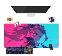CSYJYMCFX Anime Cyberpunk Edgerunners Lucy Mouse Pad | Giant Washable Mouse Mat XL | Non-Slip Grip + Reinforced Edges (11, 35.4 x 15.7 x 0.12 inches)