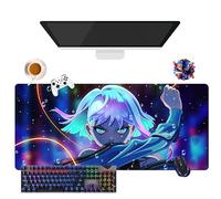 CSYJYMCFX Anime Cyberpunk Edgerunners Lucy Mouse Pad | Giant Washable Mouse Mat XL | Non-Slip Grip + Reinforced Edges (5, 35.4 x 15.7 x 0.12 inches)
