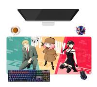 CSYJYMCFX Anime Spy Yor Forger Anya Mouse Pad | Extra Large Waterproof Mouse Pad | Non-Slip Rubber Base for PC, Laptop, E-Sports | Keyboard and Mouse Protection (3)