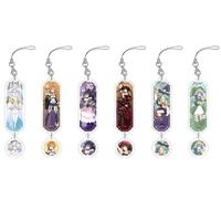 CSYJYMCFX Set of 6 Pendants Bracelets - Loops - Chains for Mobile Phones Anime Date a Live Tokisaki Kurumi Yatogami Tohka Tobiichi Origami - Characters Kawaii Ideal for Otaku Gift