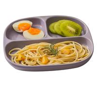 CSYQPDMBDL Divided Dinner Plates, Portion Control Plates, Dinner Plate for Veggies/Fruits/Pastas, Divided 3 Sections Tray(Purple)