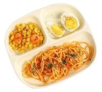 CSYQPDMBDL Divided Dinner Plates, Portion Control Plates, Divided Dinner Plate with 3 Compartment, Ceramic Simple Platte, Portion Control Tray for Grains/Veggies/Fruits(Yellow)