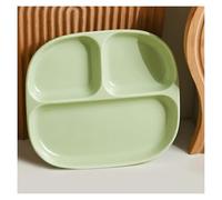 CSYQPDMBDL Divided Dinner Plates, Portion Control Plates, Divided Dinner Plate with 3 Compartment, Ceramic Simple Platte, Portion Control Tray for Grains/Veggies/Fruits(Green)