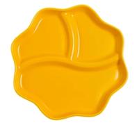 CSYQPDMBDL Divided Dinner Plates, Portion Control Plates, Divided Dinner Plates, The Diet Control Plate, Ceramic Portion(Yellow)