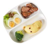 CSYQPDMBDL Divided Dinner Plates, Portion Control Plates, Divided Snack Serving Platte, Portion Divided Plate for Pastas/Vegetables/Fruits, Ceramic Simple Tray(White)