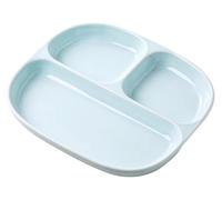 CSYQPDMBDL Divided Dinner Plates, Portion Control Plates, Divided Snack Serving Platte, Portion Divided Plate for Pastas/Vegetables/Fruits, Ceramic Simple Tray(Blue)