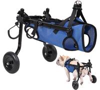 CSYQPDMBDL Dog Wheelchair, Dog Wheelchair for Back Legs, Hind Leg Disabled Wheelchair Cart Pet Cat And Dog Auxiliary Trolley Light Weight Rehabilitation Cart(W)