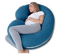 CSYQPDMBDL Pregnancy Pillows for Sleeping, Maternity Support Pillow, For Neck, Back And Sciatica Pain, Washable Cover(Dark blue)
