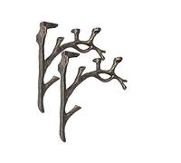 CSYQPDMBDL Shelf Brackets, Heavy Duty Shelf Brackets, 2 Pcs Wall Bracket Tree Branch Shape, Cast Iron Shelf Brackets, Decorative Tripod Triangle Bracket,old Crafts(2Pcs)