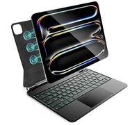 CSZZACME for iPad Pro 13 inch case 2024 with Keyboard M4,Magnetic Attach,Multi-Gesture Trackpad,7-Color Backlit,Shortcut Keys,Auto Sleep/Awake,Magic Keyboard for iPad Pro 13-inch M4 2024
