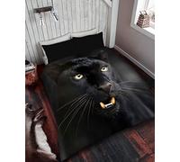 CT 3D Animal Designs Luxurious Super Soft Warm and Cosy Throws Faux Fur Fleece Sofa and Bed Blankets GC (Black Panther, Double [150x200cms])