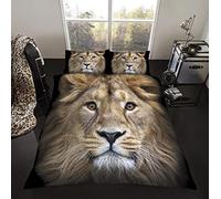 CT 3D Animal Designs Luxurious Super Soft Warm and Cosy Throws Faux Fur Fleece Sofa and Bed Blankets GC (Lion, Double [150x200cms])