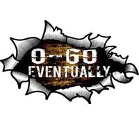 CT Design 0-60 Eventually Funny Slogan with OVAL RIPPED OPEN TORN METAL Effect Motif Vinyl Car Sticker 150x90mm