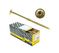 CT Flat Head Screws Wood Screws with Flat Head Yellow Galvanised Torx TX 8.0 x 300 mm Pack of 50