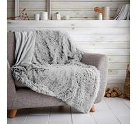 CT Hug and Snug Luxury Fluffy Fur Fleece Blanket Super Soft Warm Cosy Sofa and Bed Throws (Grey, Blanket/Throw (150x200cm))