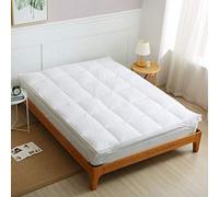 CT Luxury Duck Feathers Mattress Toppers Super Soft Cosy 7cms Thick Mattress Toppers With 100% Cotton Down Proof Cover (Single Size)